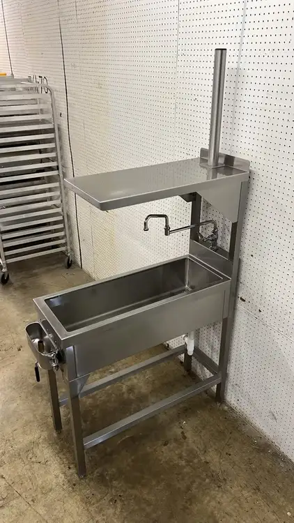 Used Falcon Restaurant Supply, Inc. Used 15" x 42" Stainless Steel Sink with Dipper Well - RL Sinks Illinois US | Falcon Restaurant Supply #1373499
