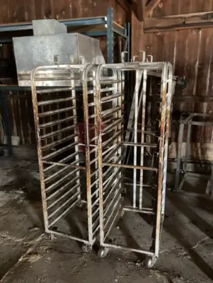 142-1191 C Lift Aluminum Single Rack Oven Cart Rack