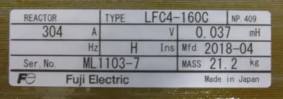 NEW FUJI ELECTRIC LFC4-160C LINE REACTOR 304A LFC4160C