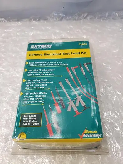 EXTECH TL810 8 PIECE ELECTRICAL TEST LEAD KIT
