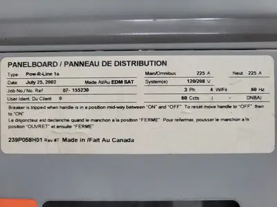 Used EATON POW-R-LINE 1A Switchgears British Columbia CA | Lenmark #1428851