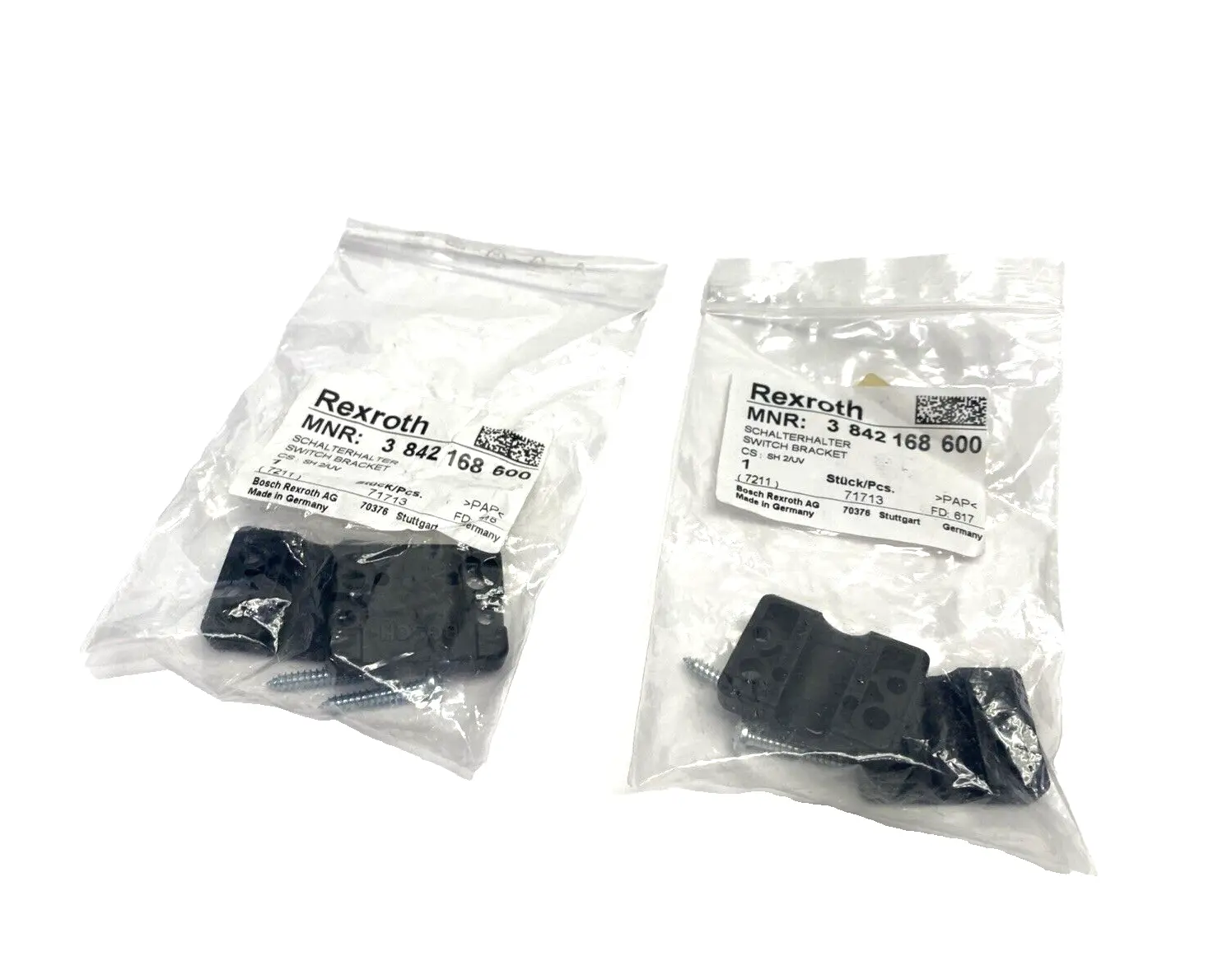 3842168600, 3 842 168 600 | Bosch Rexroth 3842168600 Switch Bracket LOT OF 2 - New