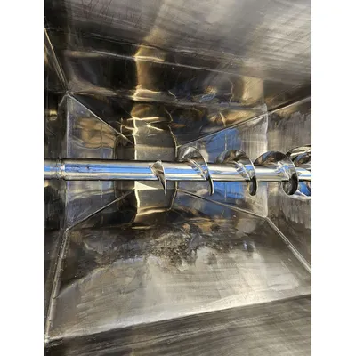 Used Sanitary Food Grade Stainless Steel Screw Conveyor Auger Feeder 131" long