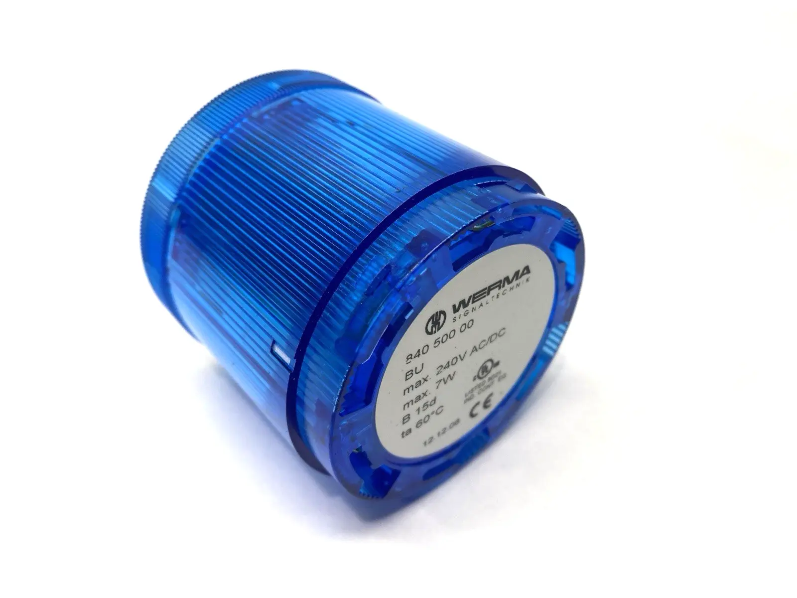 Used WERMA Blue Permanent Light Element 70mm Diameter 12-230VAC/DC BU Light Source Equipment Michigan US | Maverick Industrial Sales #1402324