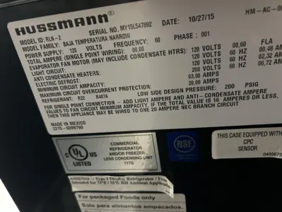 7-0007 Hussmann RLN-2 2 Door Freezer