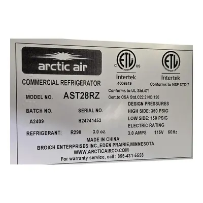 USED ARTIC AIR AST28RZ