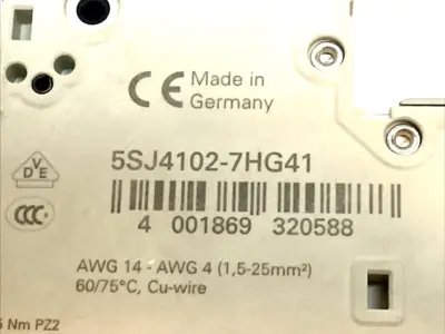 USED SIEMENS CIRCUIT BREAKER, PROTECTION SWITCH