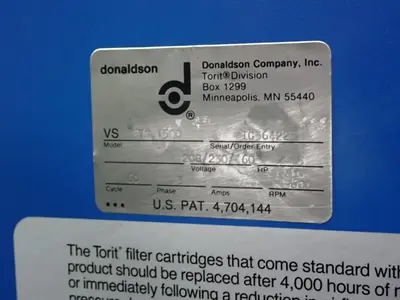 USED DONALDSONTORIT V51500