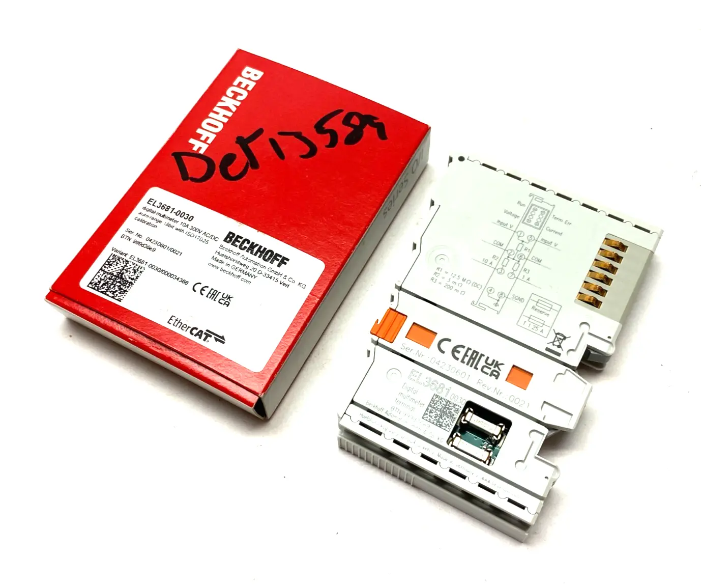 USED BECKHOFF ETHERCAT 1-CHANNEL ANALOG INPUT TERMINAL, MULTIMETER 19-BIT