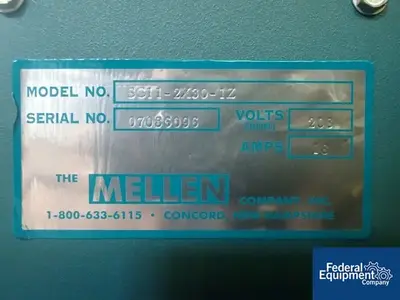 USED Mellen Company, Inc. Mellen Split Tube Furnace, Model SC11-2X30-1Z