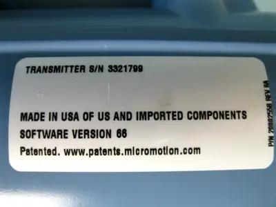 USED Micromotion 2700 R12 DB AEZZZ