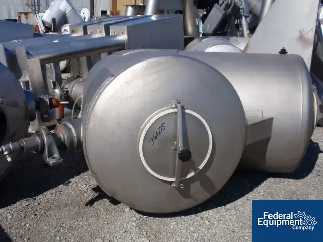 Used Patterson-Kelley 60 Cu Ft P-K Twin Shell Cross-Flow Twin Shell Blender, S/S, 115# Density Agitators, Blenders, Mixers Ohio US | Federal Equipment Company #125471