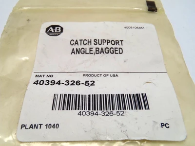 USED ALLEN-BRADLEY CATCH SUPPORT ANGLE, BAGGED