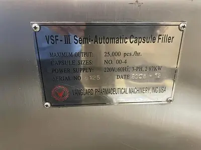 Vanguard VSF-III semi-automatic encapsulator