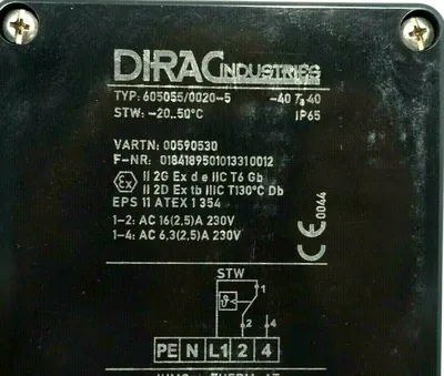 NEW JUMO 605055 /0020-5 THERMOSTAT 60505500205