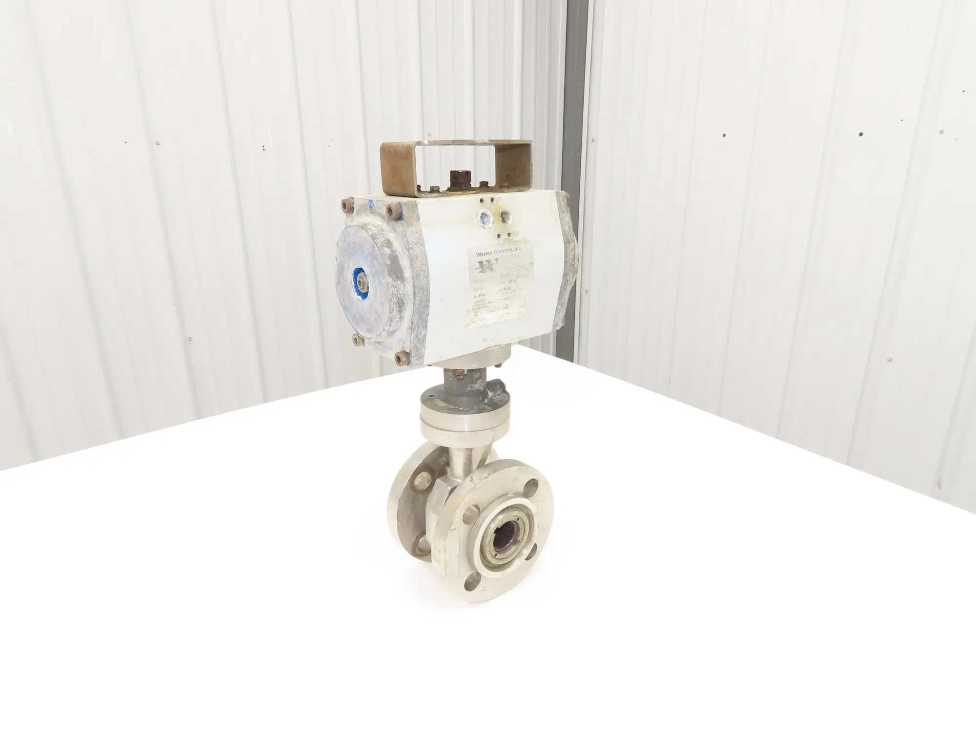 Warren Controls 1.5" CW-12MW  Ball Valve Flanged w/Pneumatic Actuator