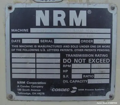 Used NRM PACEMAKER Extruders Illinois US | Aaron Equipment #1515671