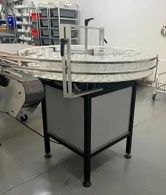Table, Accumulation, Rotary Unscrambling, 42", Stainless Steel, Variable Speed #C745457