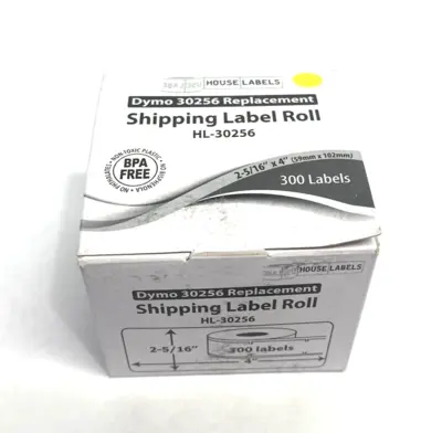 NEW HOUSE LABELS REPLACEMENT LABEL ROLL YELLOW 2-5/16" 300-LABELS