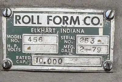 USED 1979 ROLL FORM CO. 456