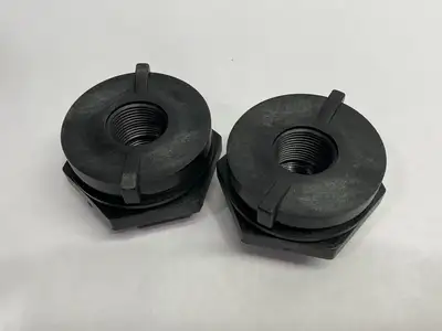 USED ACE ROTO-MOLD TANK BULKHEAD ADAPTER FITTING 3/4" POLY