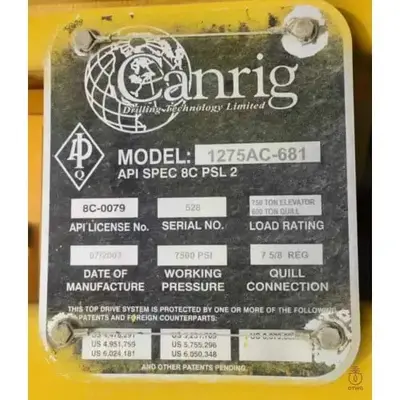 Used CANRIG DRILLING TECH. _UNKNOWN_ Drill Rigs Texas US | Oil The Woodlands Group #1501365