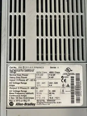 Allen Bradley 20AD011A0AYNANC0 /A PowerFlex 70 (8.4.2)