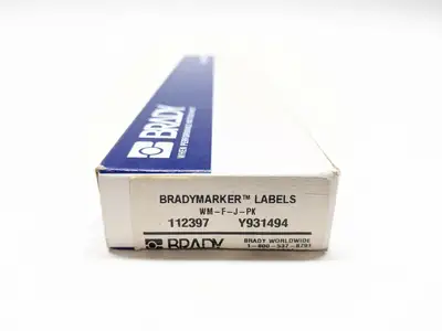 WM-F-J-PK 112397 | Brady WM-F-J-PK Vinyl Cloth Wire Marker 112397 LOT OF 25 Sheets - New Other