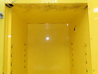 Flammable Safety Cabinet 12 Gal Yellow Manual Close No Shelf