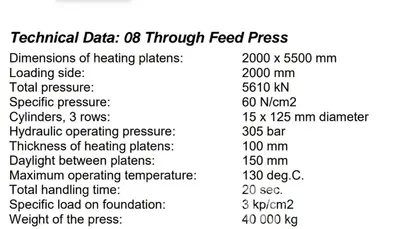 USED 2002 BURKLE ODW 2055 THROUGH-FEED PRESS