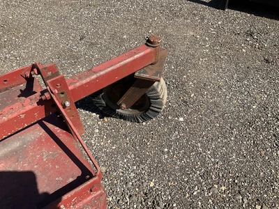 60” three point brush hog, three point mount is bent, no PTO shaft, no-flat rear caster, was able to...