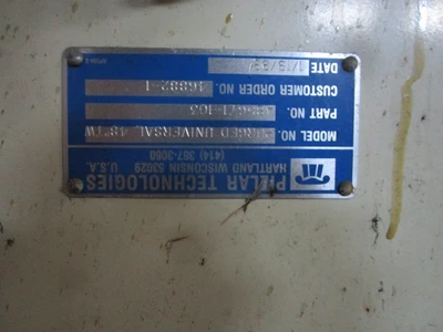 1999 PILLAR PARGED UNIVERSAL Treaters, Treater - One Sided | Mark One Machinery (2)