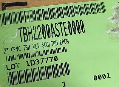 Hayward TBH2200ASTE0000 Flow Control Manual 2-Way Ball Valve CPVC Loc5B-16