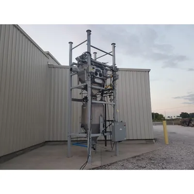 Used 2.5 Ton Dynamic Air BulkBuster Bulk Bag Unloader w/ Conveying Transporter