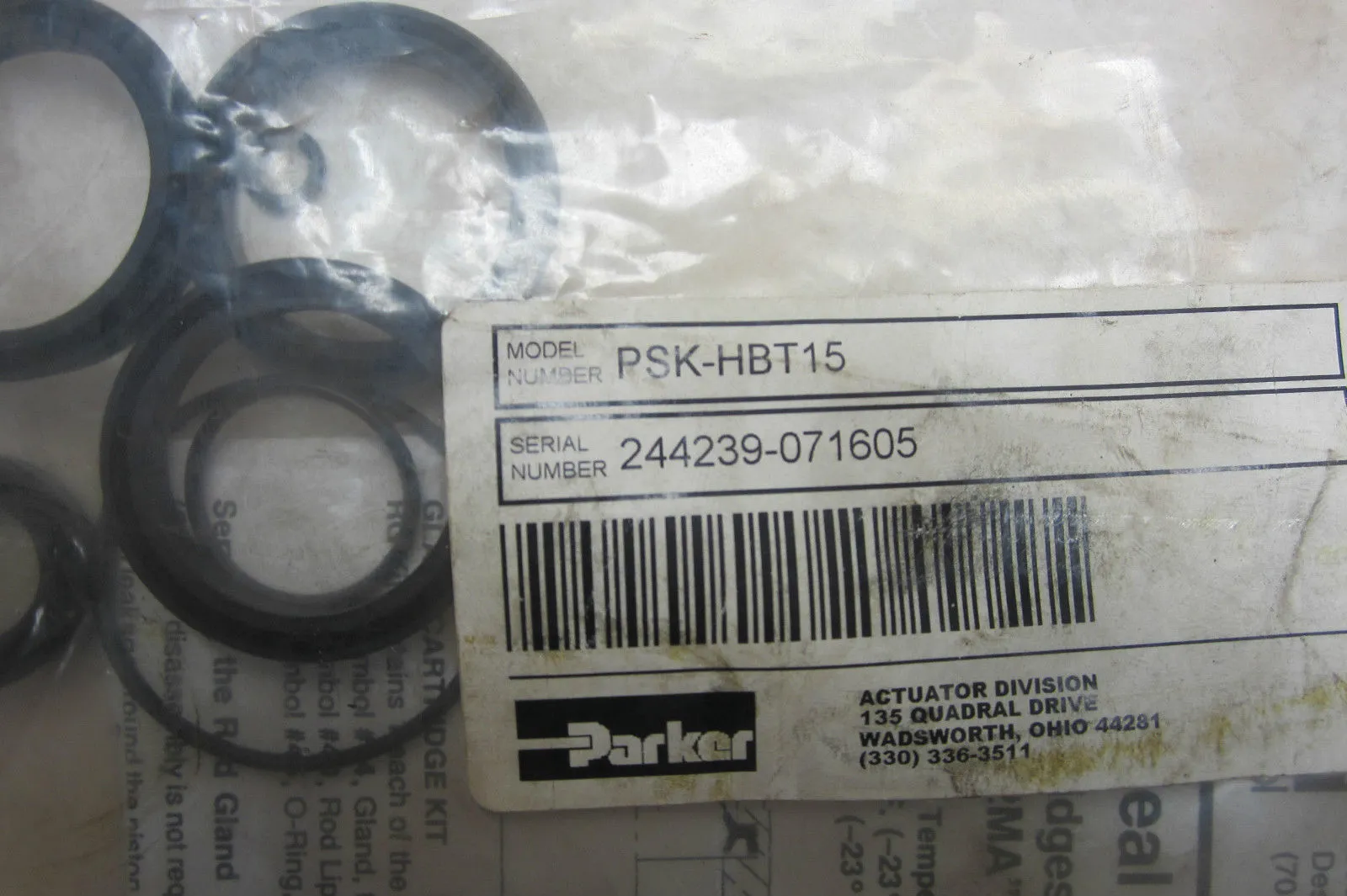 NEW PARKER PSK-HBT15 SEAL KIT PSKHBT15