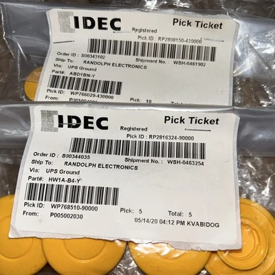 Large Lot of New various IDEC   Buttons & Caps See Photos + Warranty
