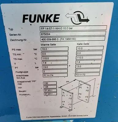 USED FUNKE FP 14-57-1-NH-0