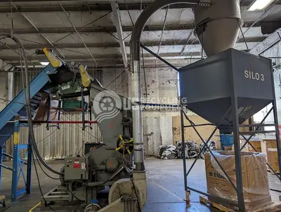 USED RETECH SHREDDER/GRANULATOR/CONVEYOR SYSTEM