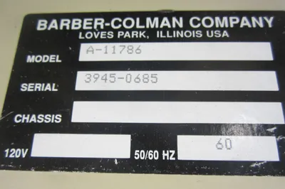 BARBER COLMAN A-11786 USED A11786