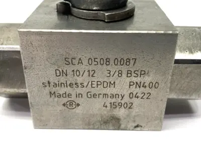 415902 | Stainless Steel Ball Valve 2-Way PN400 DN 10/12 3/8" BSP SHELFWARE - New Other