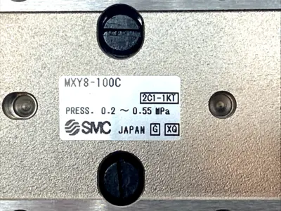 USED SMC AIR SLIDE TABLE 8MM BORE 100MM STROKE