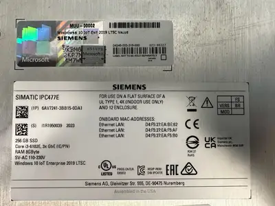 Siemens Simatic IPC477E 6AV7241-3BB15-0DA1 6AV7241-3BB15 (2.4.1)