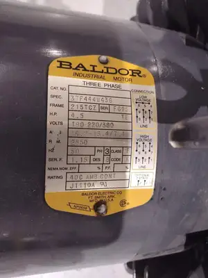 R6P355A | Gast Regenair  3PH, Baldor 37F444W436 4.5/5.5 HP 2850/3500 RPM Blower - For parts or not working