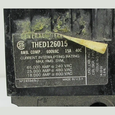 General Electric THED 15 Amp Breaker
