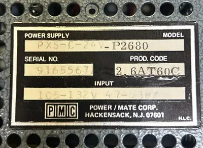 Used PMC PXS-C-24V-P2680 Miscellaneous Equipment (Electrical & Power) | Surplus Asset Holdings #1201700