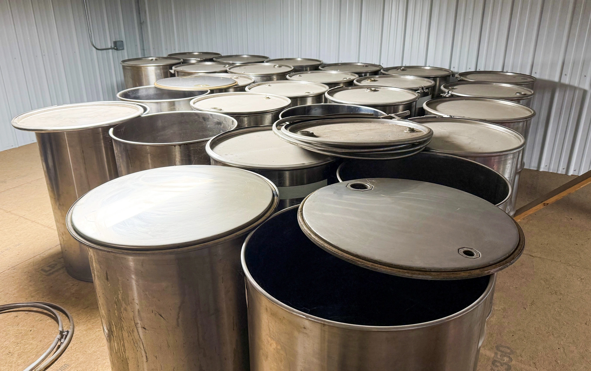 Stainless Steel 55 Gallon Drums