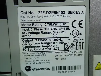 USED ALLEN BRADLEY 22FV2P5N103