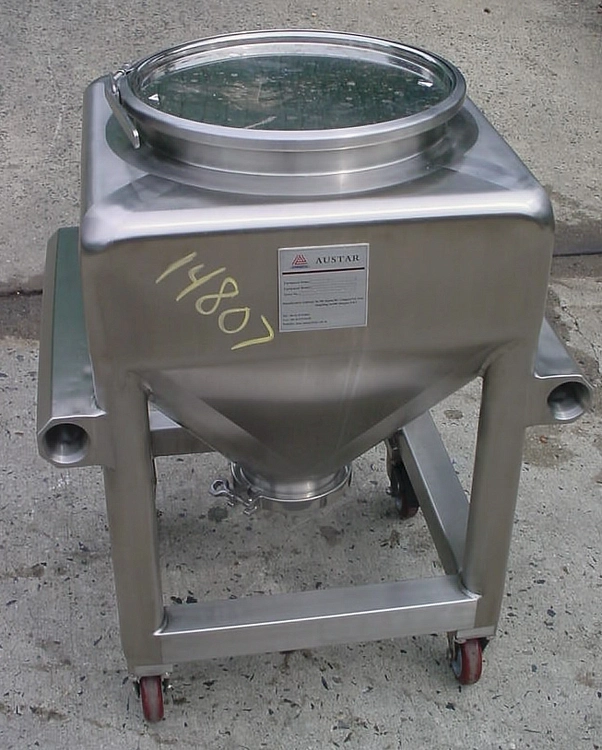 Used AUSTAR PORTABLE TOTE 100 LITER BC 100 Hoppers New Jersey US | Champion Trading Corporation #423737