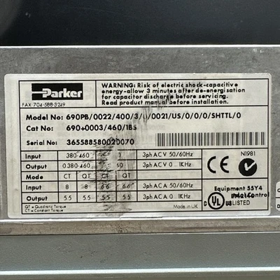 USED Parker 690+0003/460/1BS