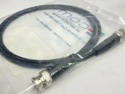 USED L-COM RG58C COAXIAL CABLE BNC MALE / MALE 3.0 FT LOT OF 2